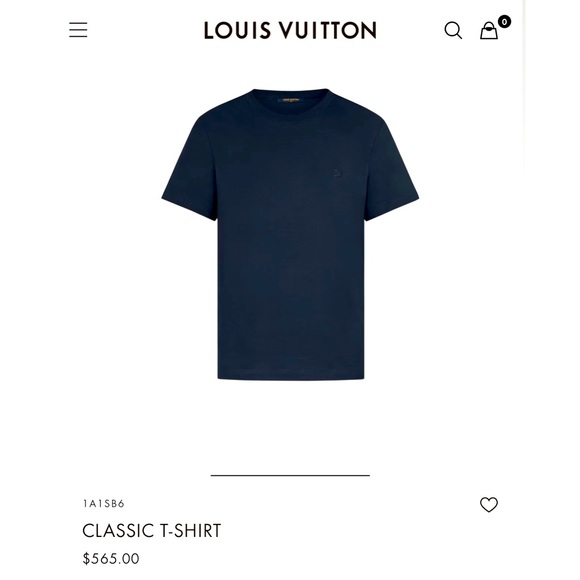 Authentic Louis Vuitton Classic T-Shirt in dark blue - Picture 1 of 3